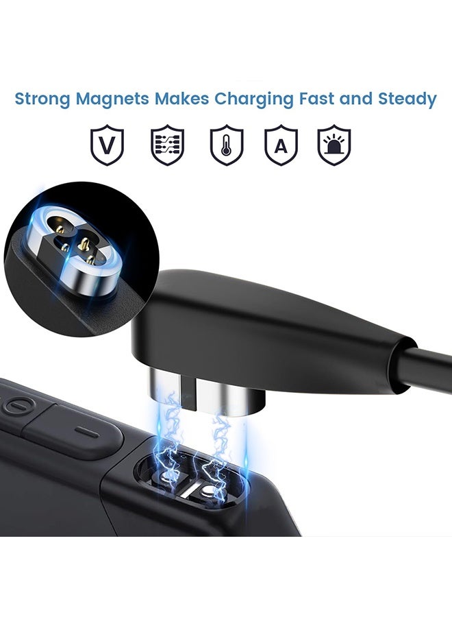 دبليو أف أف أو 2 عبوة من كابلات الشحن USB و Type-C - متوافق مع كابل شحن Shokz المغناطيسي ومتوافق مع Aftershokz Aeropex AS800، Shokz OpenRun Pro، OpenRun، OpenRun Mini، USB Type-C لسماعات الرأس من نوع Bone Conduction OpenComm - 3.3 قدم / 100 سم - Image 4