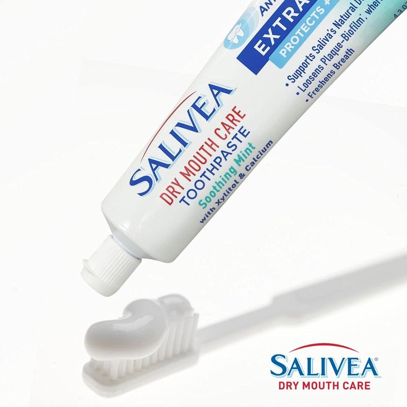SALIVEA Dry Mouth Toothpaste - Soothing Mint Toothpaste with Natural Salivary Enzymes - Gentle Toothpaste to Aid Dry Mouth Care - Natural, Paraben Free Dry Mouth Toothpaste - Mint Flavor (2 Pack) - Image 2