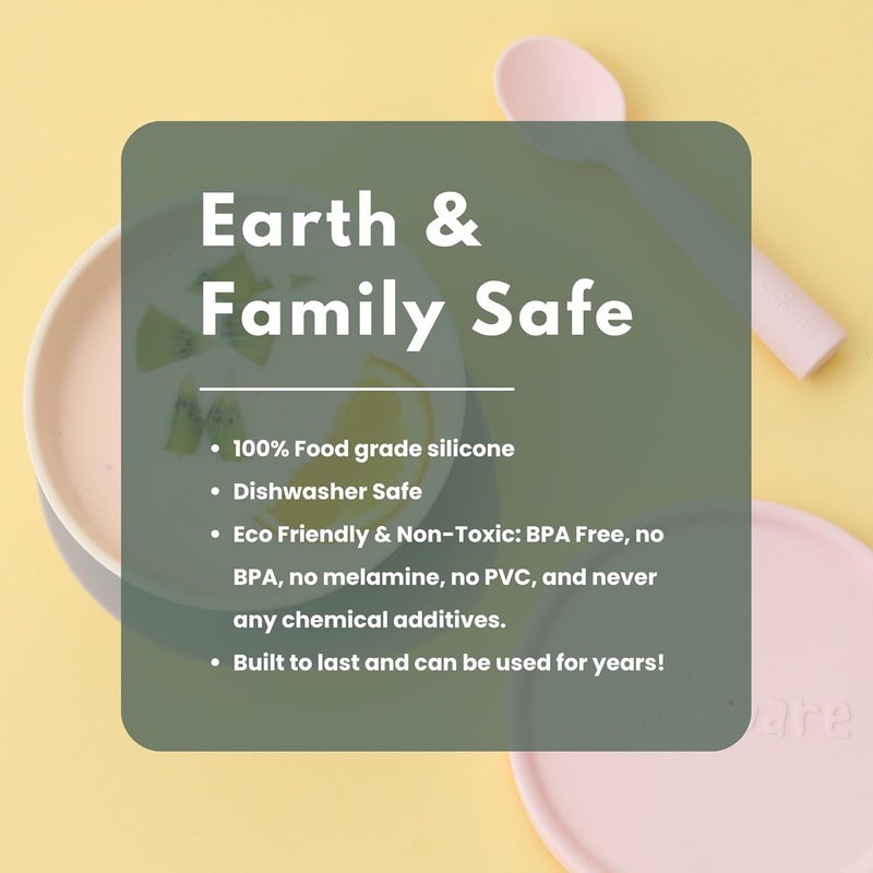 Miniware Silicone Baby Spoon for Training - BPA Free Baby Utensils - Baby Spoons Self Feeding 6 Months | 100% Food Grade Silicone - Modern & Dishwasher Safe Toddler Spoons (Cotton Candy and Toffee) - Image 5