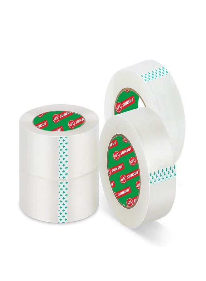 AIPL Heavy Duty Gold Category Clear Packing Tape, Packaging Tape Refill Rolls, 4 Rolls 72MMX100MTR for Sealing, Moving, Shipping, Office&Storage - Image 1