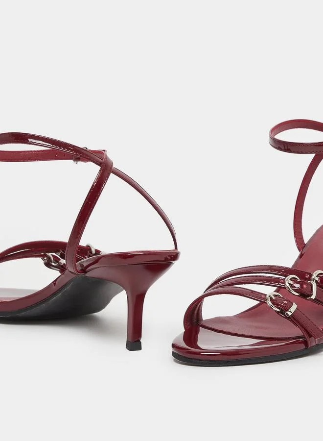 Styli Belted Strap Stiletto Heel Sandals