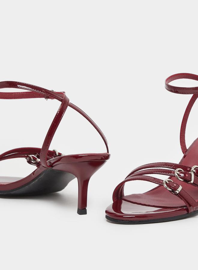 Styli Belted Strap Stiletto Heel Sandals - Image 3