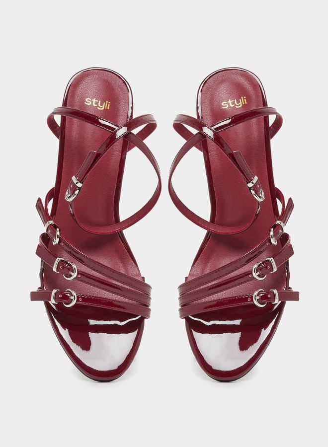 Styli Belted Strap Stiletto Heel Sandals - Image 5