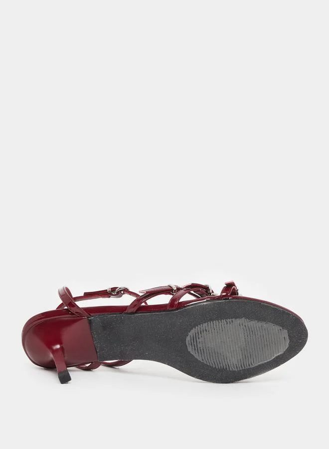 Styli Belted Strap Stiletto Heel Sandals