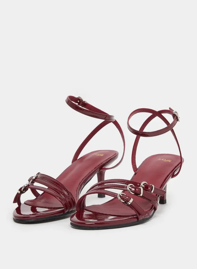 ستايلي Belted Strap Stiletto Heel Sandals