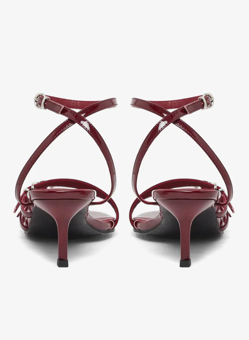 Styli Belted Strap Stiletto Heel Sandals
