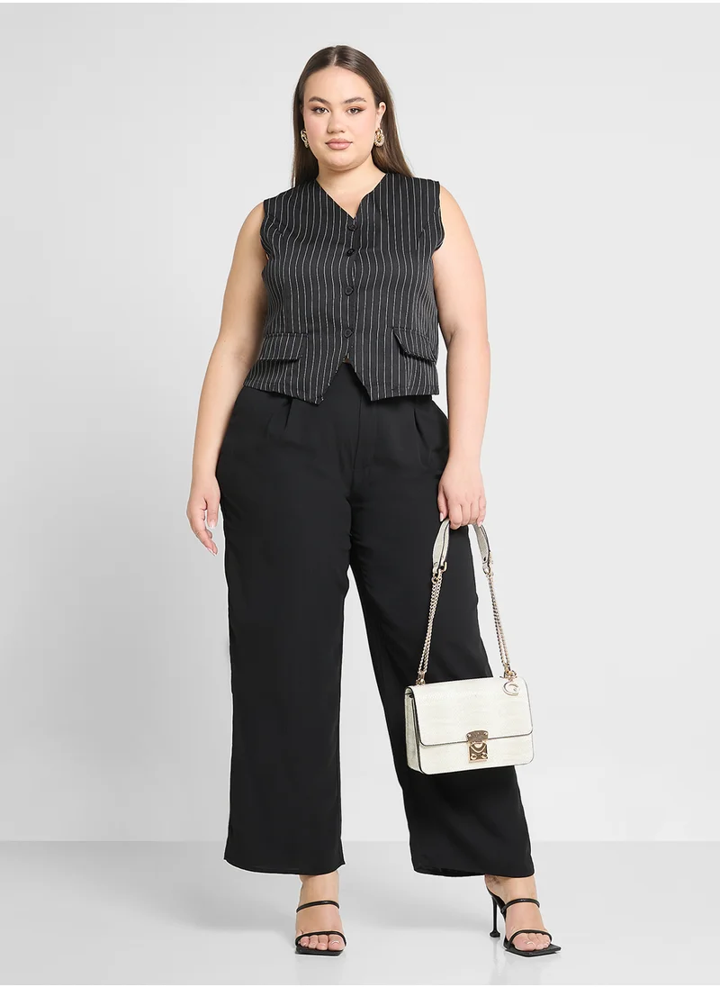 Ginger Plus High Waisted Straight Fit Pants