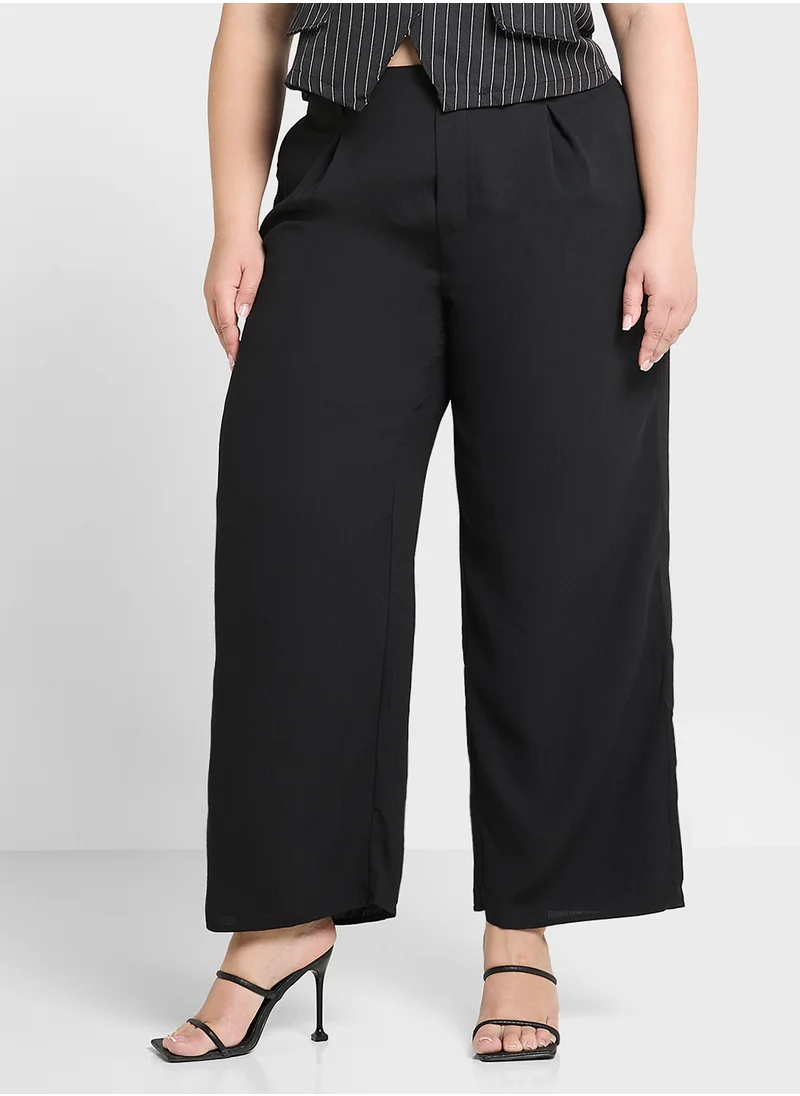 Ginger Plus High Waisted Straight Fit Pants