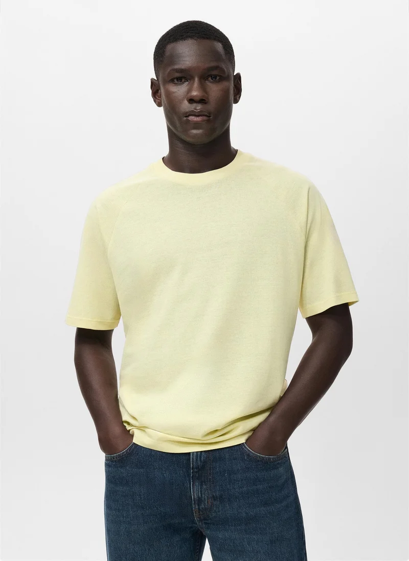 Relaxed-fit cotton-linen t-shirt
