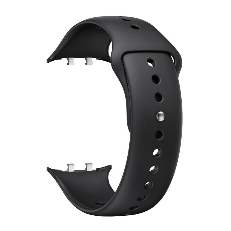 erorex For Honor Watch 5 Solid Color Reverse Buckle Silicone Watch Band(Black) - Image 2