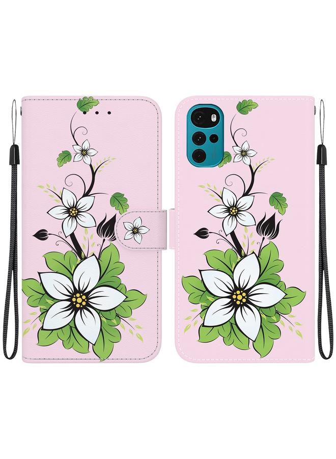 S-TOP Case For Motorola Moto G22 Crystal Texture Colored Drawing Leather Phone Case - Image 1