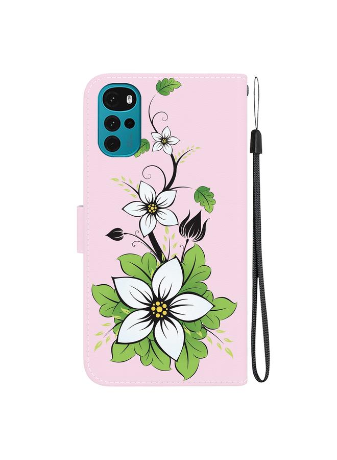 S-TOP Case For Motorola Moto G22 Crystal Texture Colored Drawing Leather Phone Case - Image 3