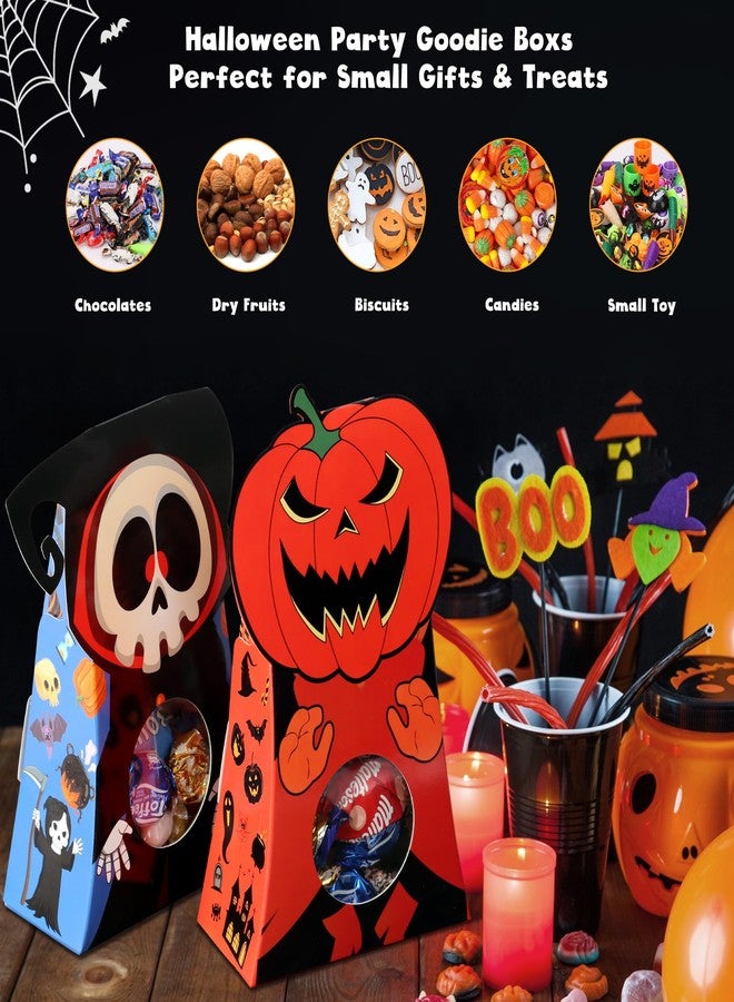 Giiffu 54-Pack Halloween Treat Boxes with Clear Window - 9 Designs Trick or Treat Candy Bags for Kids Party Favors Supplies, Classroom Exchange (6 x 4 x 2 Inches) - Image 4