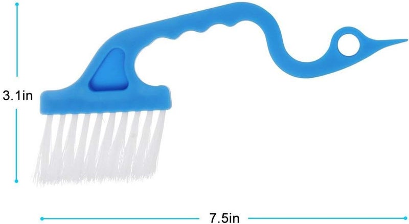 Rienar 2pcs Hand-held Groove Gap Cleaning Tools Door Window Track Kitchen Cleaning Brushes (Sky Blue) - Image 3