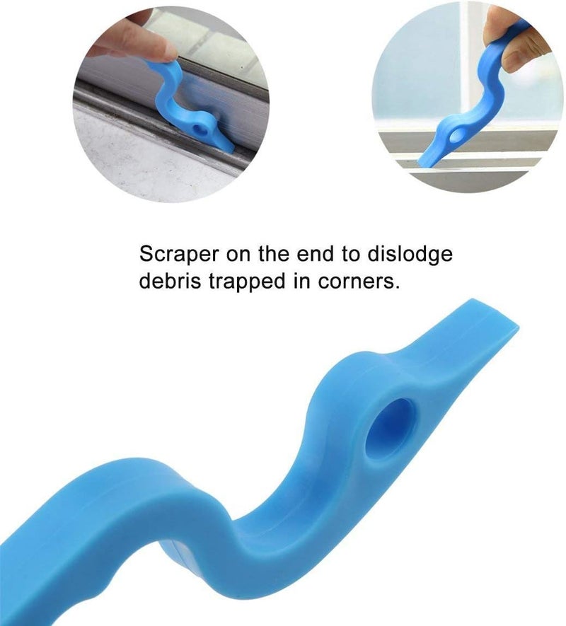 Rienar 2pcs Hand-held Groove Gap Cleaning Tools Door Window Track Kitchen Cleaning Brushes (Sky Blue) - Image 5