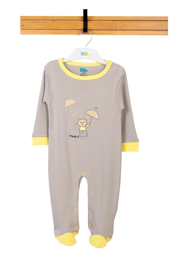 Babies Basic 100% Cotton Printed Long Sleeves Jumpsuit/Romper/Sleepsuit For Babies  - Image 1