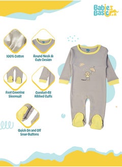Babies Basic 100% Cotton Printed Long Sleeves Jumpsuit/Romper/Sleepsuit For Babies  - Image 2