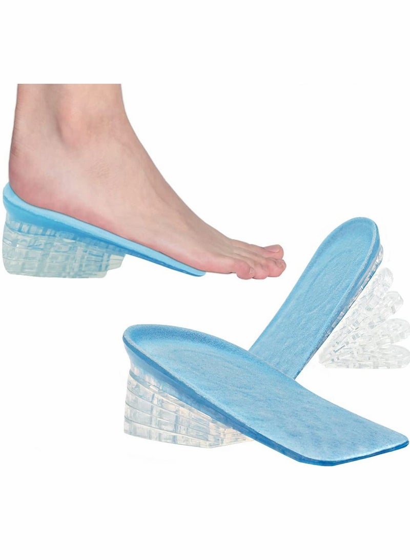 SYOSI Height Increase Insoles, Adjustable 5-Layer Gel Height Increase Heel Insoles, Gel Heel Lift Inserts for Leg Length Discrepancy, Invisible Shoe Inserts - Image 1