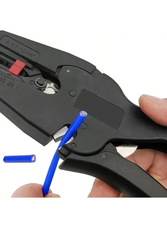 Black Automatic Wire Stripper Cutter 2in1 Tool for 32 7 AWG Electric Automotive Industrial - Image 2