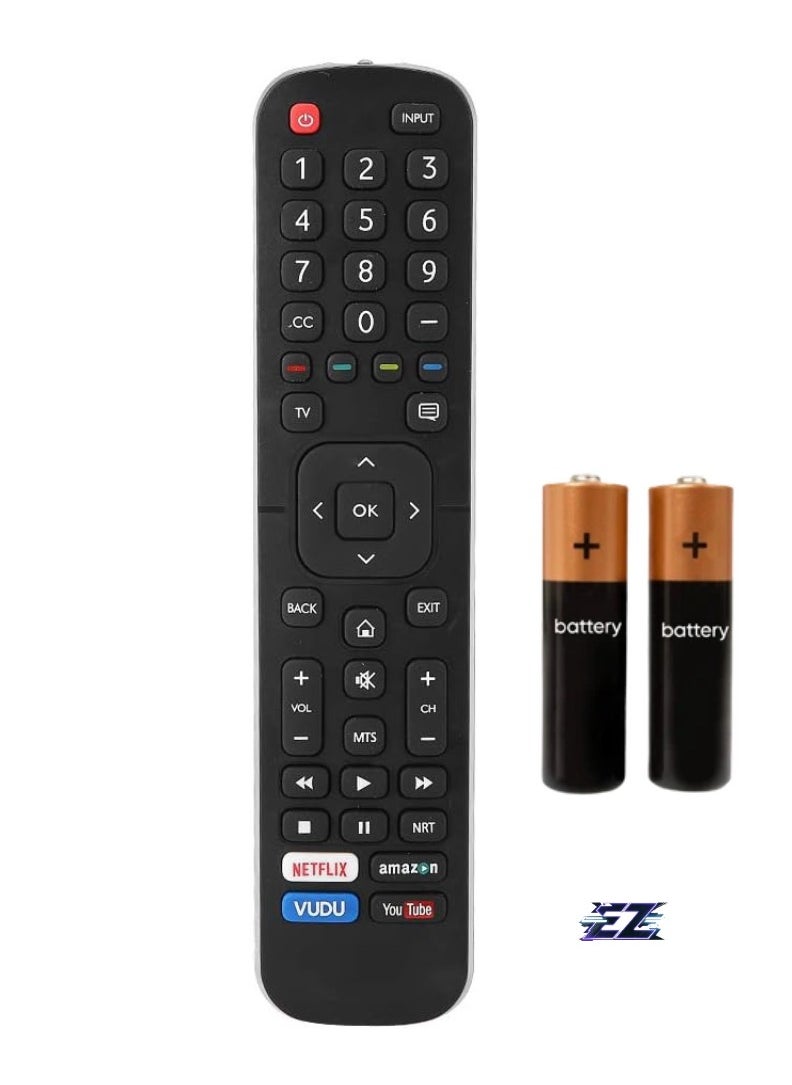 ELTRAZONE - Original Replacement Smart TV Remote Control for Hisense TV EN2A27HT, Compatible with 30H5D, 40H5D, 43H5D, 43H6D, 43H7D, 43H620D, 50DU6070, 50H5D, 50H6D, 50H7D, 50H620D, 50H6D, 7050D, 55DU6070 with Battery - Image 1