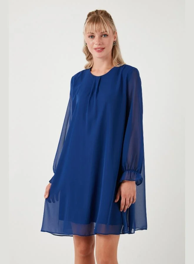 Lela Lela Bicycle Collar Long Sleeve Chiffon Evening Dress Women's Dress 611EL303