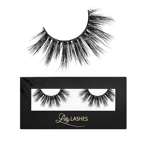 Lilly Lashes So Extra Miami 3D Mink Lashes Mink Eyelashes The Original Lilly Lash For Wispy Natural Look Reusable Eyelashes up to 25x Fluffy Lashes Strip Lashes Lash Glue not Included - Image 2