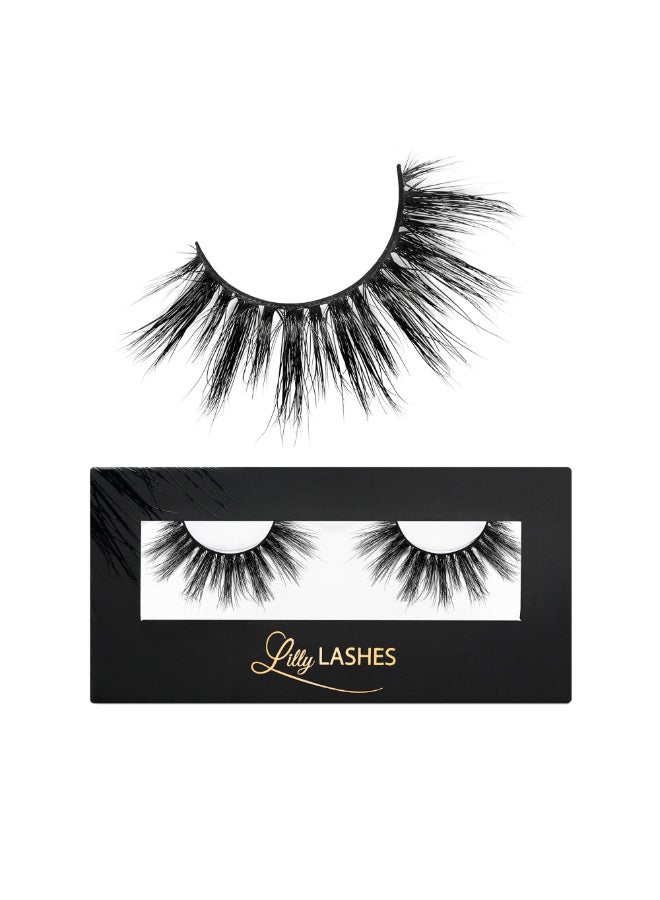 Lilly Lashes So Extra Miami 3D Mink Lashes Mink Eyelashes The Original Lilly Lash For Wispy Natural Look Reusable Eyelashes up to 25x Fluffy Lashes Strip Lashes Lash Glue not Included - Image 3