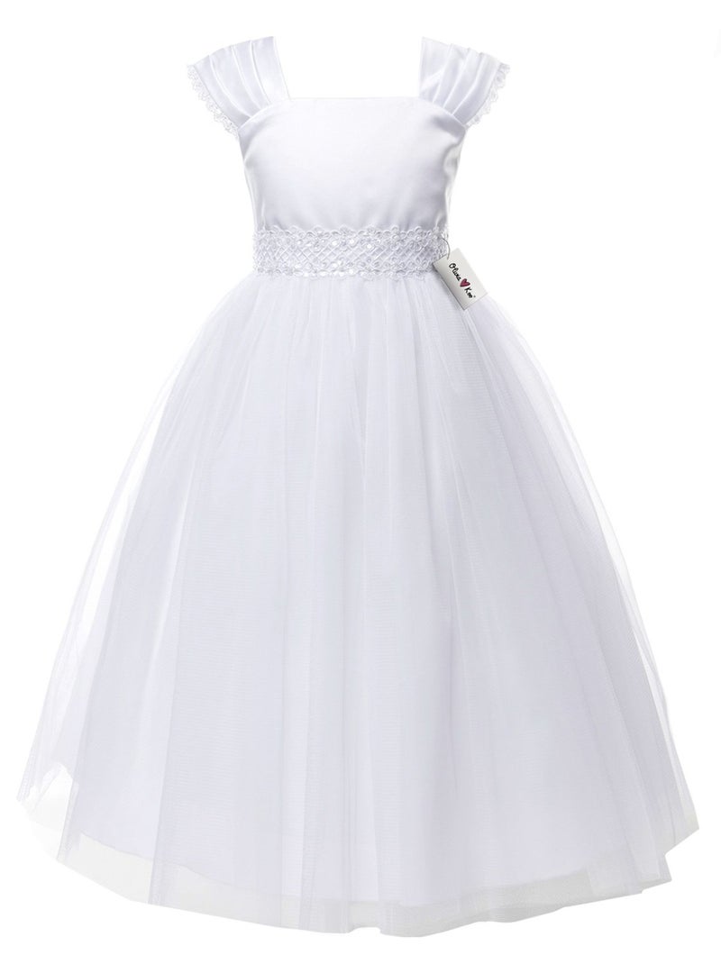 OLIVIA KOO Girls Graceful First Communion Dress (6, White) - Image 2