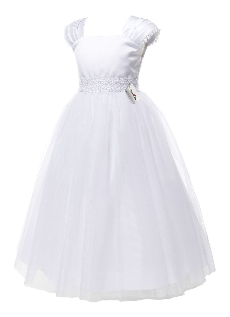 OLIVIA KOO Girls Graceful First Communion Dress (6, White) - Image 3