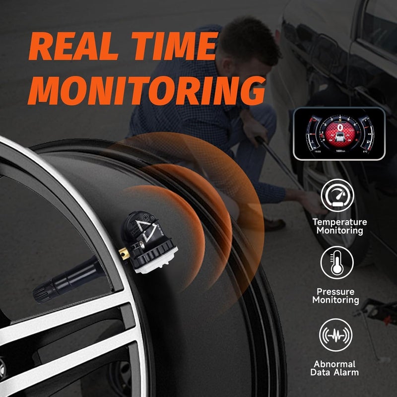 4 قطع من مستشعر ضغط الإطارات رقم F2GZ1A189B لمراقبة ضغط الإطارات لسيارات Ford Mustang 2015-2016 2019-2023 - Image 5
