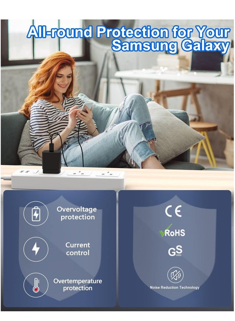 MUNTAQI 45W USB C Super Fast Charger 2.0 for Samsung Galaxy S23/S23 Ultra/S23+/S22/S22 Ultra/S22+/S21/S20/Note 20/Note 10/A13/A34/A53/A54/Tab S8,USB C Plug with 2M Cable,Adaptive Fast Charging,Folding Plug - Image 5