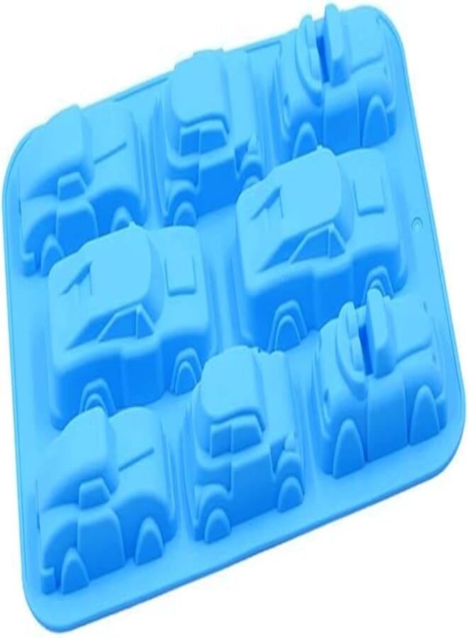 DSYJ 1 X Silicone Cars Chocolate Pudding Baking Mould Cake Decoration DIY Pan, Dishwasher Microwave Safe 8 Car