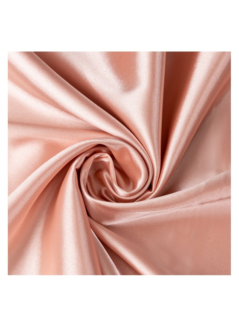 [2-Pack Silk Pillowcases] 2-Pack Luxurious Mulberry Silk Pillowcases, Satin Weave, Hypoallergenic | Polyester, Solid Color, Envelope Closure, Hand Wash Only, 120-140Gsm,Pale Pinkish Gray  - Image 3