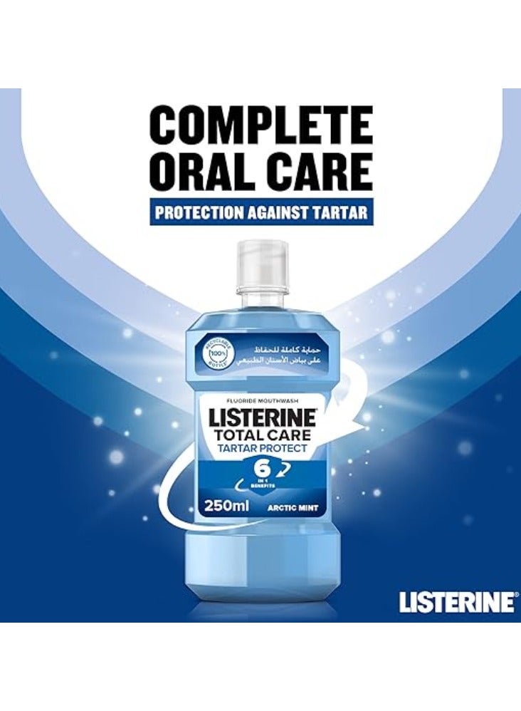 Listerine Fluoride Mouthwash Total Care Arctic Mint 250 ML - Image 2