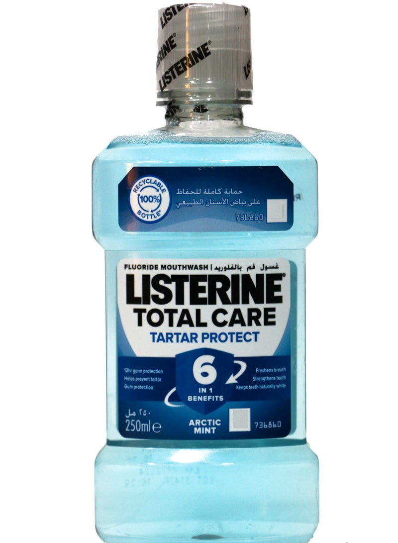 Listerine Fluoride Mouthwash Total Care Arctic Mint 250 ML - Image 1