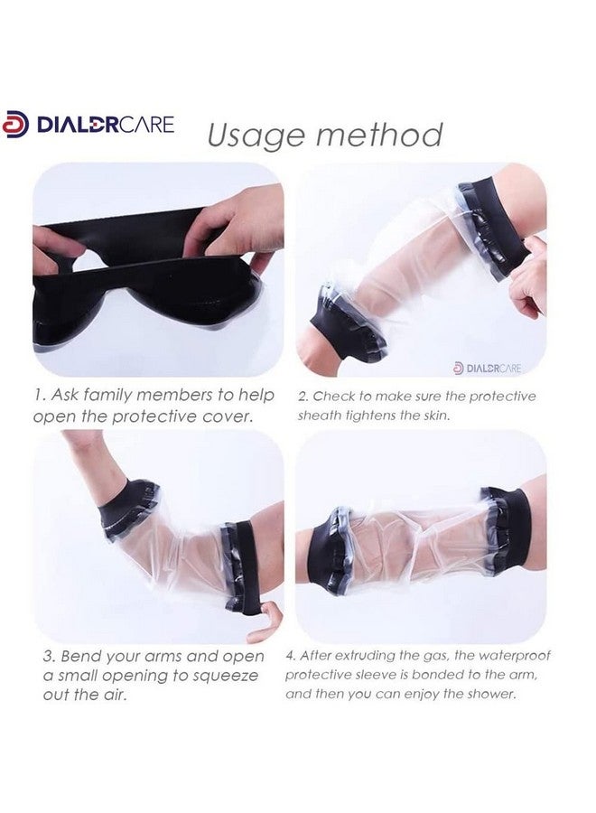 DIALDRCARE Plastic Adult Waterproof Seal Cast Cover Reusable Dressing Bandages Dry Protector For Shower Bath (Elbow Cast Protector, Fracture) - Image 4
