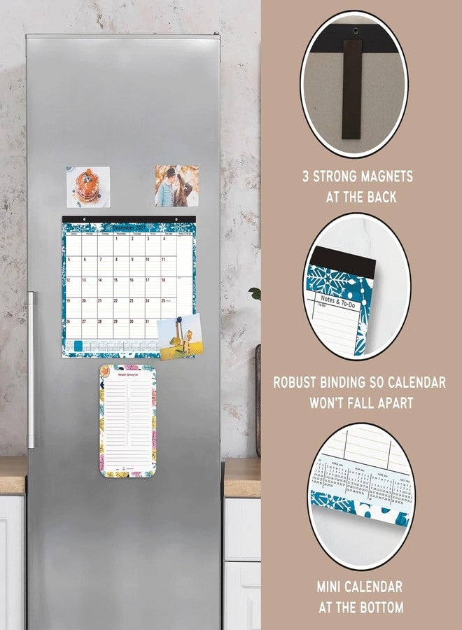 STRIVE ZEN 2026-2027 Magnetic Calendar for Fridge by StriveZen, 16x12 inches, Large Monthly, Paper, Tear-off, January 26 - December 27, Dry Erase Notepad/Grocery List and Dry Erase Marker, 24 Months - Image 2