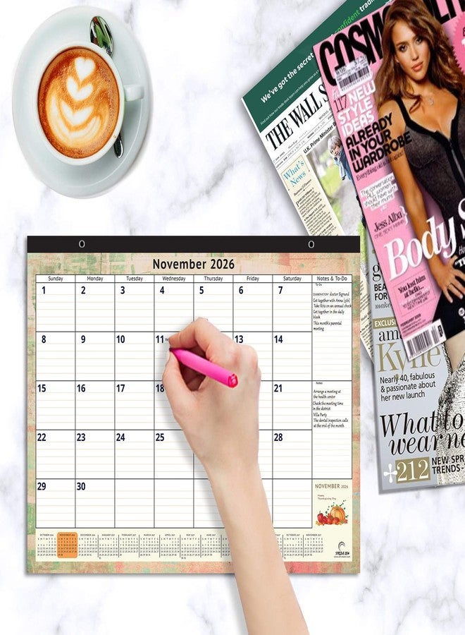 STRIVE ZEN 2026-2027 Magnetic Calendar for Fridge by StriveZen, 16x12 inches, Large Monthly, Paper, Tear-off, January 26 - December 27, Dry Erase Notepad/Grocery List and Dry Erase Marker, 24 Months - Image 3