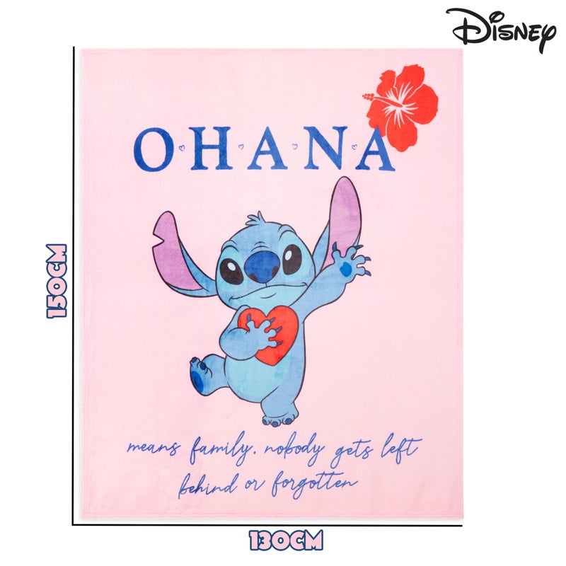 Disney Disney Stitch Fleece Blanket Super Soft Blanket Throw Bed Accessories 150 x 130 Sofa Throw Bed Blankets Baby Yoda Gifts (Pink Stitch) - Image 5