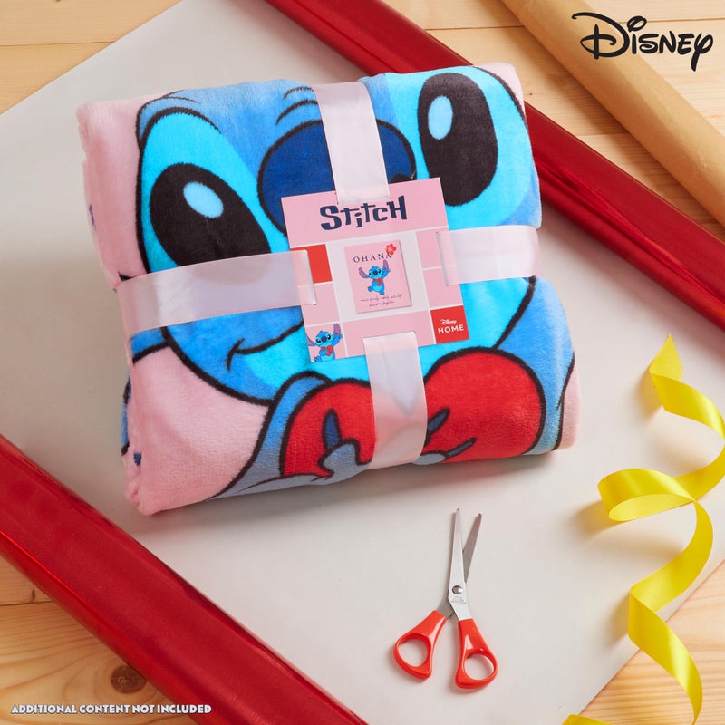 Disney Disney Stitch Fleece Blanket Super Soft Blanket Throw Bed Accessories 150 x 130 Sofa Throw Bed Blankets Baby Yoda Gifts (Pink Stitch) - Image 2