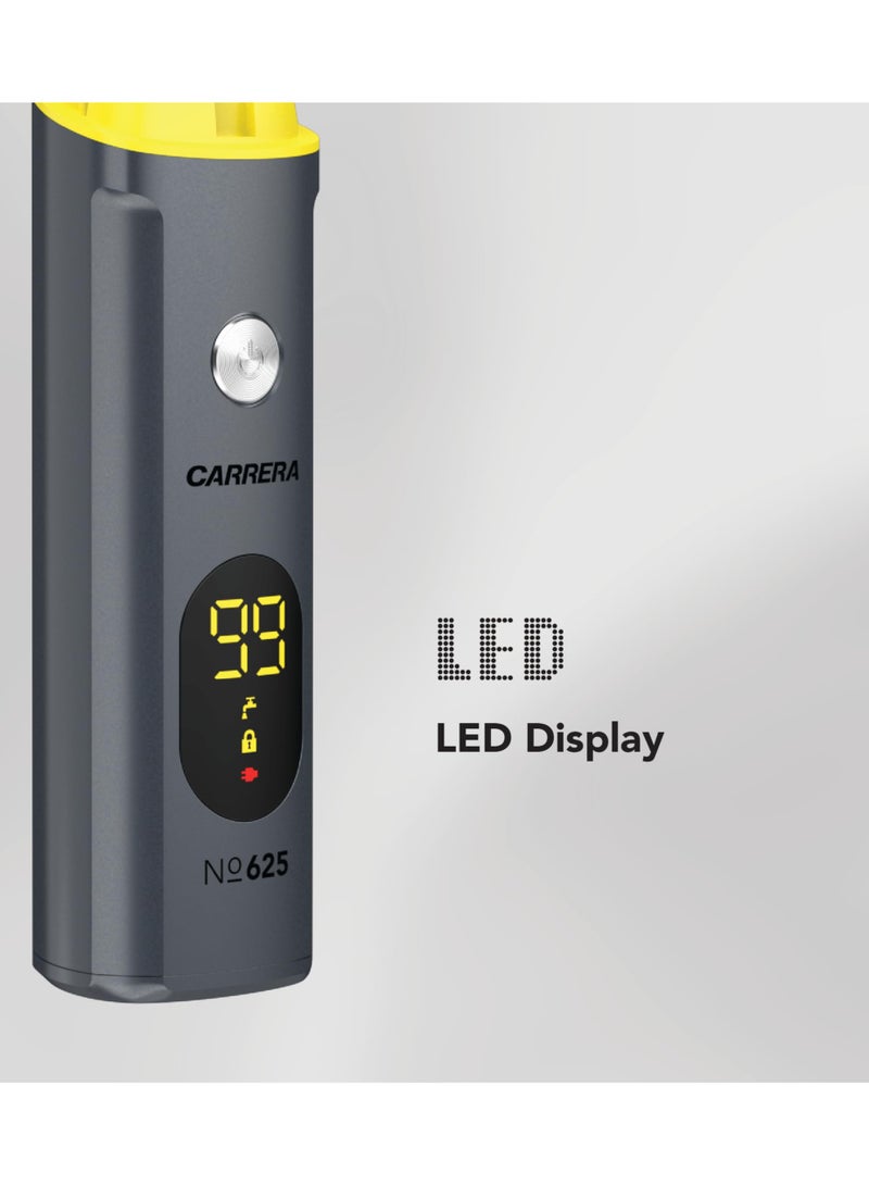 Carrera CARRERA 5-in-1 Grooming Kit, Stainless Steel, Cordless, IPX6 Water-Resistant, Body, Nose & Ear Trimmer, USB Charging, LED Display, 5-Min Boost, Multi Attachments- CRR625, 2 Year Warranty  - Image 5
