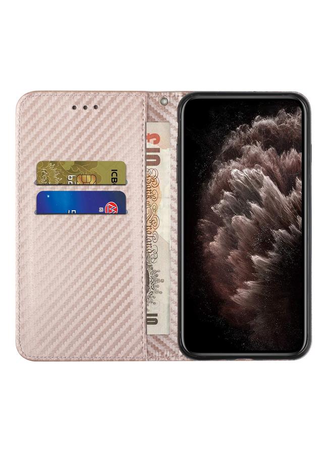 اس-توب جراب هاتف iPhone 16 Pro Max مصنوع من ألياف الكربون مع غطاء مغناطيسي من الجلد - Image 4