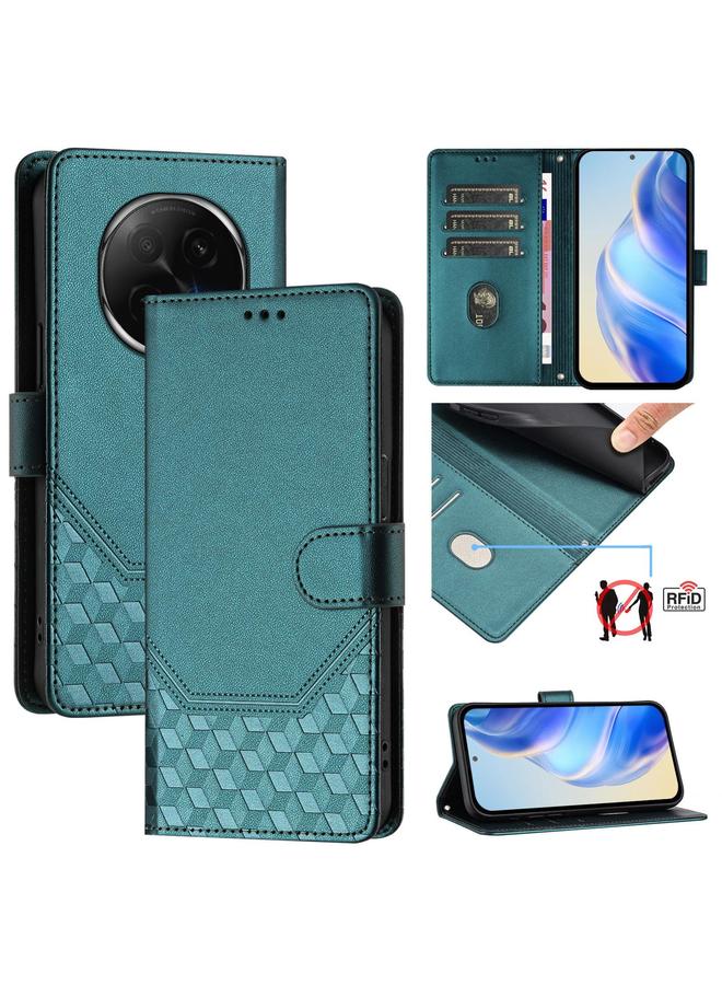 S-TOP Case For OPPO A5 Pro China Honeycomb Embossing RFID Leather Phone Case - Image 1