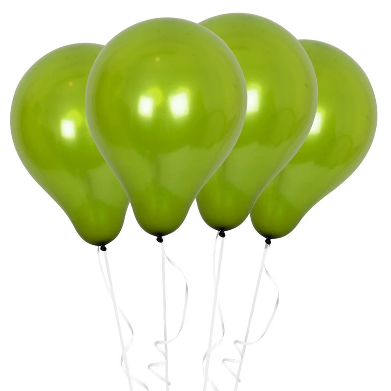 MANGO Fun Helium Balloon 10inch  Metallic Light Green color Jumbo Thick Balloons Ideal for party Decoration Birthdays Photo Shoot Wedding PartyFestivalCarnival and other celebrations Pack of 15 - Image 1