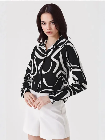 BIG DART BDART Patterned Long Sleeve Shirt