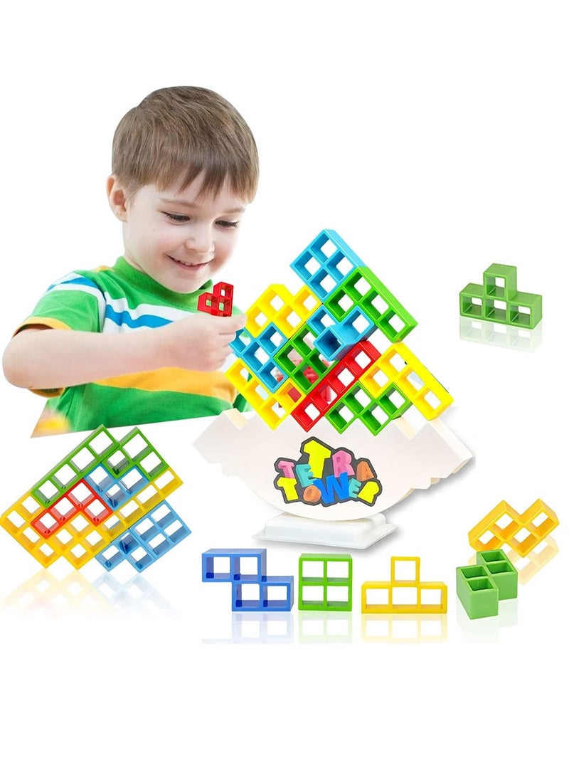 XICEN - 48Pcs Tetris Balance Game Stacking Blocks Board Games Tetra Tower Balancing Stacking Toys Building Blocks for Kids & Adults - Image 1
