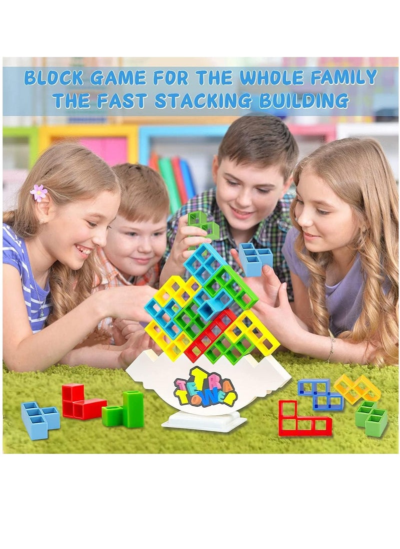 XICEN - 48Pcs Tetris Balance Game Stacking Blocks Board Games Tetra Tower Balancing Stacking Toys Building Blocks for Kids & Adults - Image 1