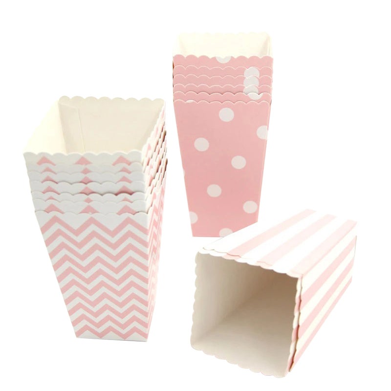 36pcs Stylish Paper Popcorn Box Wedding Candy Food Box Case Birthday Party Decoration Supplies for Home Shop - Image 1