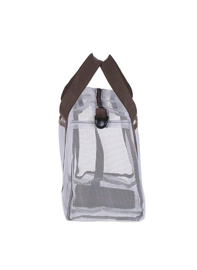 Generic - Mesh Tote Bag for Unisex Large Mesh Beach Bag with Zipper with 1 Inside Waterproof Fabric Pocket, Lightweight and Fordable Toy Tote Bag for Beach Pool Travel Picnic Camping Daily - Image 1