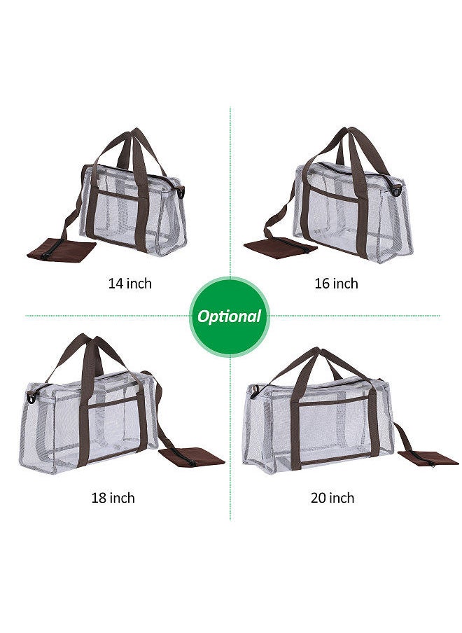 Generic - Mesh Tote Bag for Unisex Large Mesh Beach Bag with Zipper with 1 Inside Waterproof Fabric Pocket, Lightweight and Fordable Toy Tote Bag for Beach Pool Travel Picnic Camping Daily - Image 1